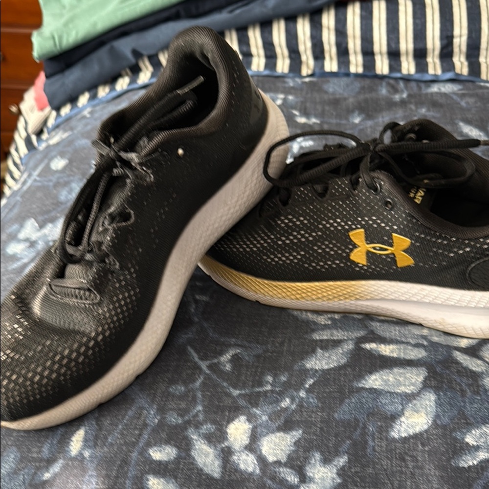Under Armour Black Sneakers with Gold Logo